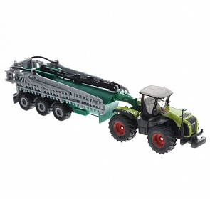 Трактор Claas Xerion с вакуумным танкером (Siku, 1827k)